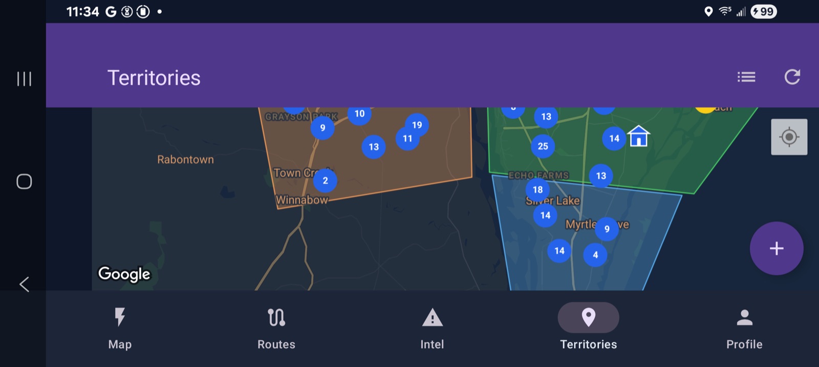 Lightning Leads territory management view for fiber and telecom teams